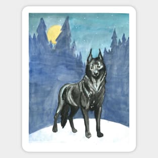 Barghest at Night Sticker